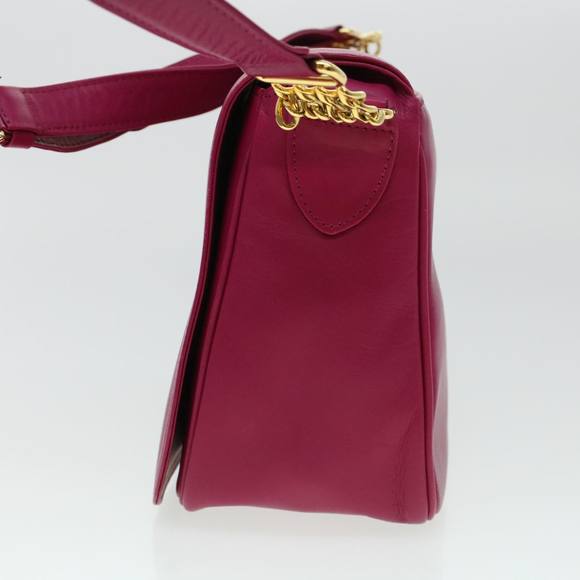 VALENTINO Chain Shoulder Bag Leather Pink Auth yk6951 - Picture 3 of 16